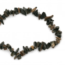 Șnur pietre naturale de 8-12 mm ~ 90 cm OBSIDIAN ȘI OCHIUL TIGRULUI