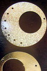 Метална основа за обеца 40 мм цвят сребро -10 бря
