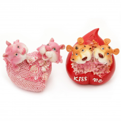Assorted Heart Shaped Coin Banks with Animals for VALENTINE'S DAY
