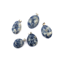 Natural Stone Pendant Blue Spot Jasper 12~20x18~26 mm