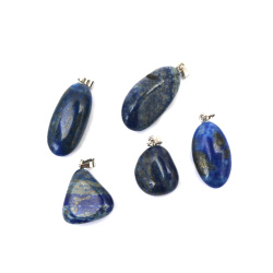 Κρεμαστό φυσική πέτρα LAPIS LAZULI 15~22x22~30 mm