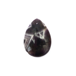 Natural Stone Pendant CHEVRON AMETHYST /Banded/ Drop 25x35 mm