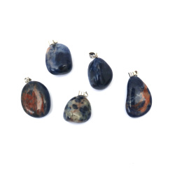 Pendant Natural Stone Sodalite Sunset 14~23x22~28 mm