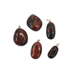 Pendant Natural Stone MAHOGANY OBSIDIAN 12~20x20~28 mm