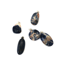  Natural Stone Pendant SODALITE SUNSET 15~23x22~33 mm