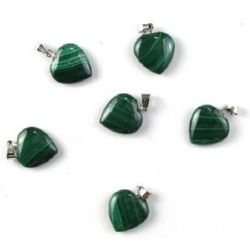 Stoc epuizat. Primeste notificare pe email cand produsul revine in stoc Pandantiv piatră naturală MALACHIT naturală gaură de 24x15x6 mm 3 mm