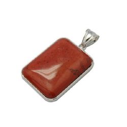 Semi-precious red stone charm 33 x 60 x 8 mm