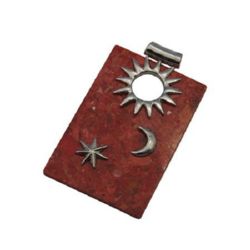 Not Available Online. You can also buy at EM ART stores and at +359 884 000 893 Semi-precious stone charm Coral 40 x 67 x 5 mm