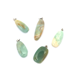 Natural Stone Pendant AMAZONITE Natural 13~27x30~45 mm