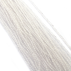 String of Crystal Beads Grade AA /   3 mm, Hole: 0.9 mm / Fine Facet,  Transparent ~ 123 pieces