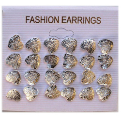 Earrings metal color silver