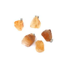 Natural Stone Pendant CITRINE Raw 15~30x15~30 mm