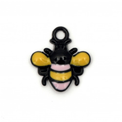 Not Available Online. You can also buy at EM ART stores and at +359 884 000 893 Pendant metal bee charm 22x20x3 mm hole 3 mm color black - 2 pieces