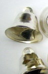 Clopot metal 14x16 mm orificiu 2 mm culoare argintiu -10 bucăți