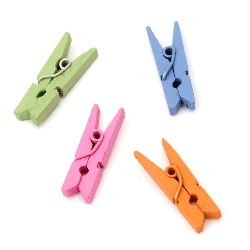 Wooden Clothespins 3x25 mm Dyed -50 pieces