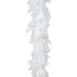 Marabu - o eșarfă cu pene de 180 cm alb