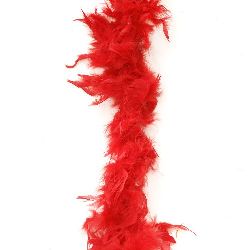 Marabou Feather Boa, 180 cm, Red
