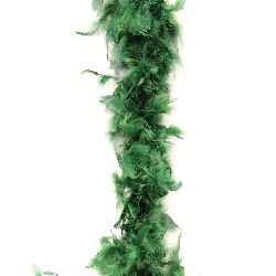 Green Marabou Feather Scarf - 180 cm