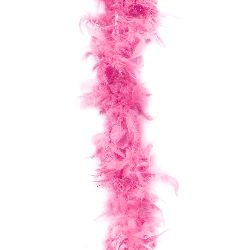 Pink Marabou Feather Scarf - 180 cm