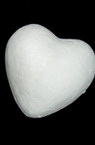 Whitre Polystyrene Heart, 60mm, 10 pcs