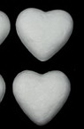 Styrofoam, Heart, 34x32x16mm, 20 pcs