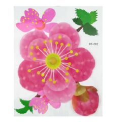 Wall Sticker Decoration 3D 20x25 cm flower peony shining