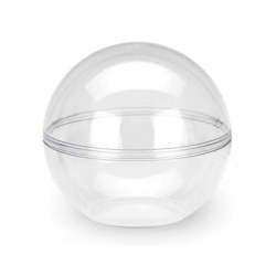 Пластмасова топка прозрачна 93 мм 2 части стояща