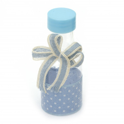Plastic Bottle for decoration 110x45 mm blue