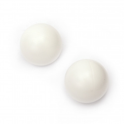 Plastic Ball, White, Gloss, Blank  40mm - 6 pieces