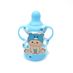 Plastic Baby bottle for decoration 85x40 mm blue