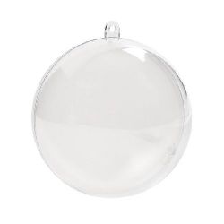 Transparent plastic ball for decoration 60 mm