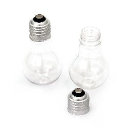 Bottle plastic transparent type bulb 95x50 mm