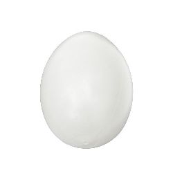 Πλαστικό αυγό 100x73 mm με τρύπα 3 mm λευκό