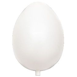 Plastic Egg 240x180 mm with hole 12 mm white