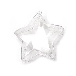 Not Available Online. You can also buy at EM ART stores and at +359 884 000 893 Two-Part Plastic Clear Star for Handmade Decoration / 80 mm
