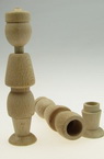 Openable Wooden Beech Doll / 113x26x25 mm / KE-1M