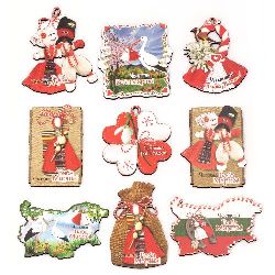 Souvenir festive magnet 70 ~ 80x50 mm MIX