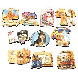 Not Available Online. You can also buy at EM ART stores and at +359 884 000 893 Souvenir magnet 75 ~ 60x50 mm MDF Dogs Assorted