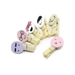 Wooden pinch for decoration 35 x 7 x 10 mm