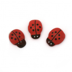 Wooden ladybugs with glue 10x13 mm -100 pieces