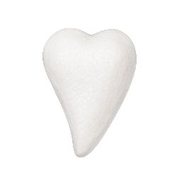Styrofoam heart 80x56x30 mm for decoration -4 pieces