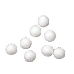 Стиропорени топчета за декорация цвят бял 10 мм -100 броя