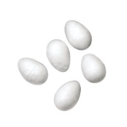 Styrofoam, Egg, White 15x10mm, 50 pcs, Easter Decoration, DIY, Craft