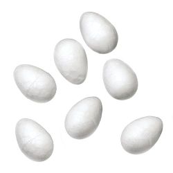 Яйца от стиропор за декорация 17x12 мм -50 броя