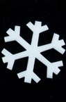 Styrofoam, Snowflake, Glossy, 47x2mm, 10 pcs, Christmas New Year Decoration Craft DIY