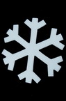 Styrofoam, Snowflake, Glossy, 71x2mm, 5 pcs