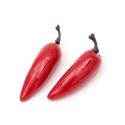 Decoration Styrofoam Peppers 55x15 mm red -10 pieces, Home Decoration Craft 