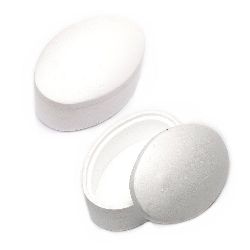 Styrofoam Decorative Box Oval Shape, 190x130x95 mm