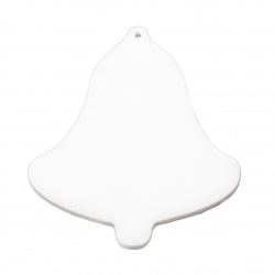Styrofoam Bell, White 100x90x6 mm, DIY Decoration Craft Hobby