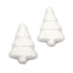 Styrofoam Christmas tree 83x53 mm for decoration -5 pieces